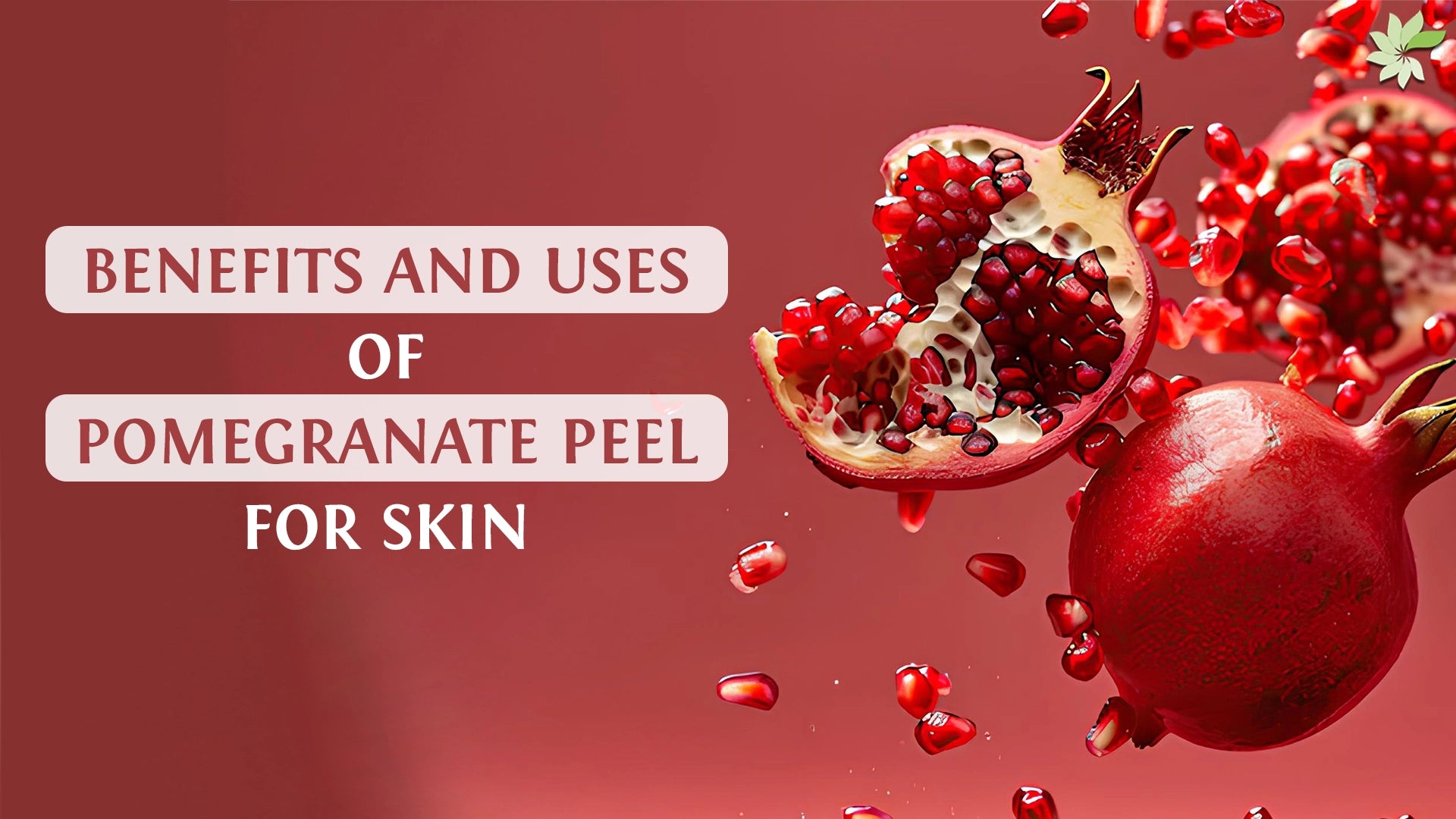 Benefits of pomegranate peel for skin, highlighting pomegranate skin uses for glowing, youthful, and acne-free skin.