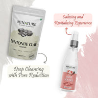 Bentonite Clay Powder (Multani Mitti) & Rose Water Combo