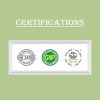 Certification seals for Aloe Vera Gel, ensuring quality and safety.