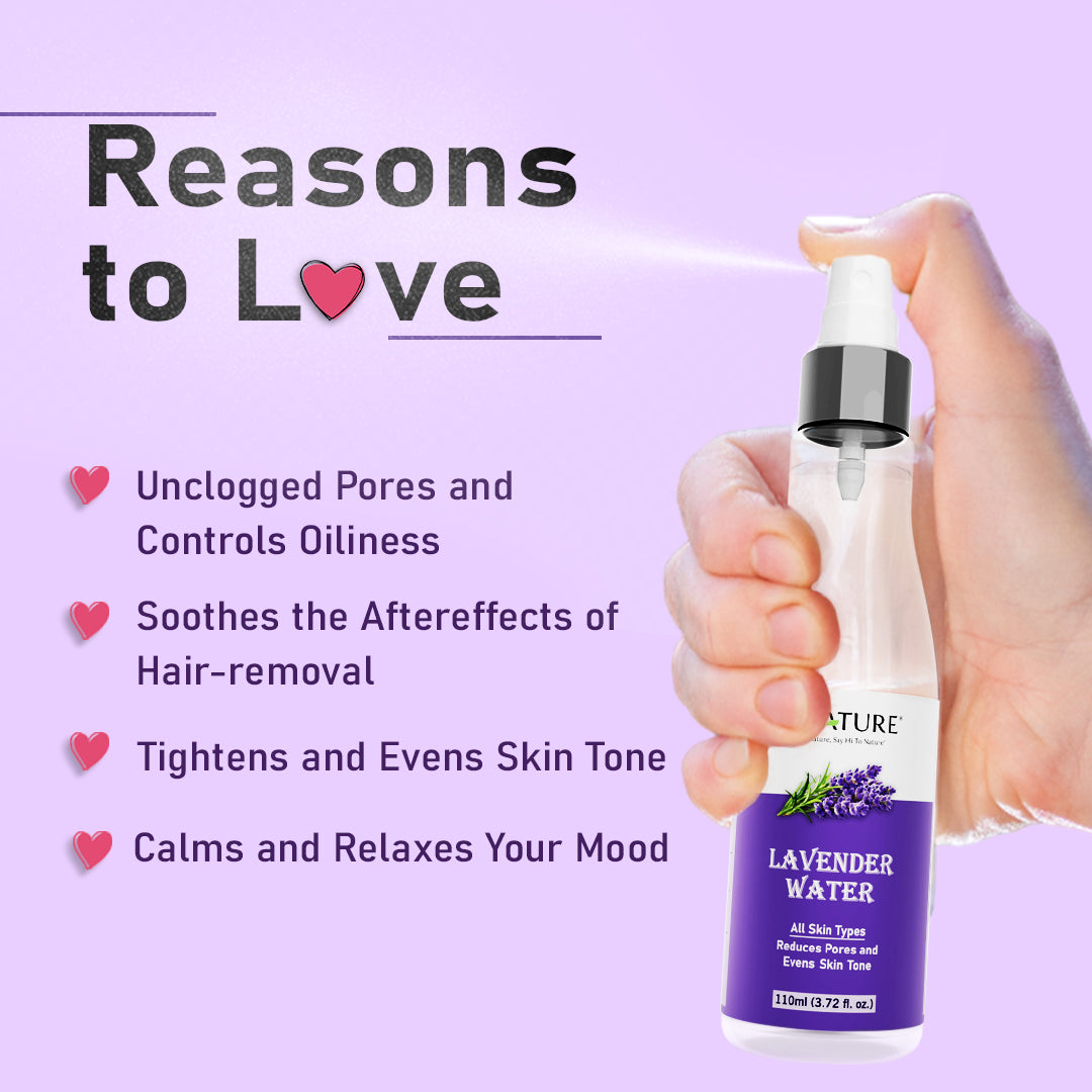 Lavender spray helps unclog pores, control oiliness, and soothe after hair removal.