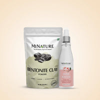 Bentonite Clay Powder (Multani Mitti) & Rose Water Combo