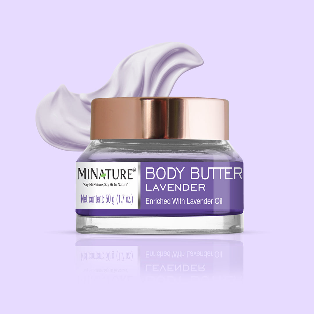 MiNature Lavender Body Butter 50g , for dry skin MINATURE, enriched with lavender extract.