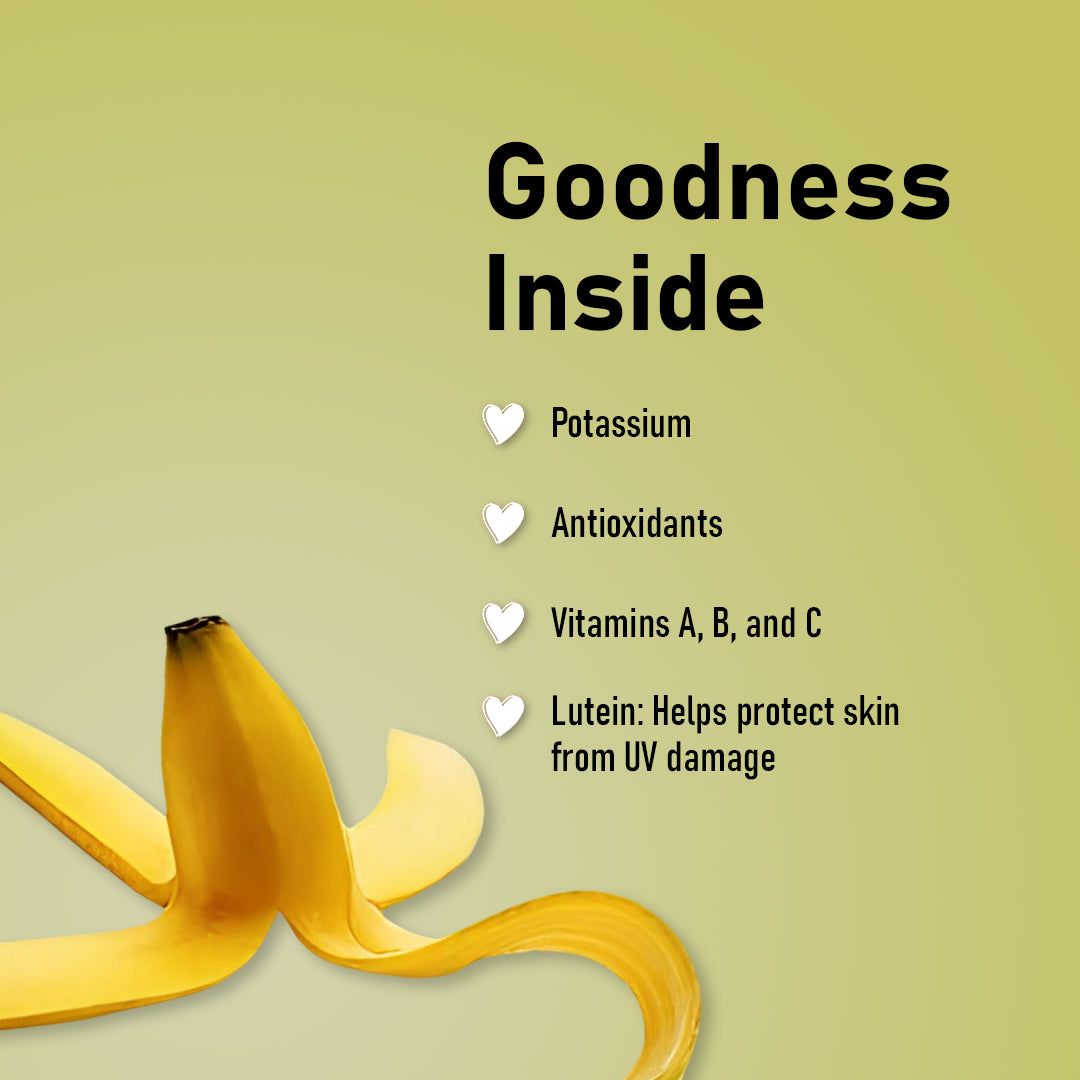 Nutritional Goodness of MINATURE Banana Peel Powder for Face and Hair.