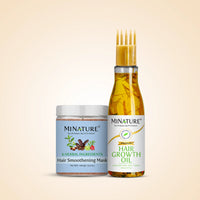 Premium Hair Growth Oil & Hair Smoothening Mask Combo