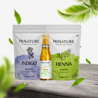 Premium Hair Growth Oil And Henna & Indigo Powder Combo