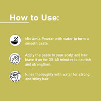 Step-by-step guide to use Amla Powder for hair benefits.