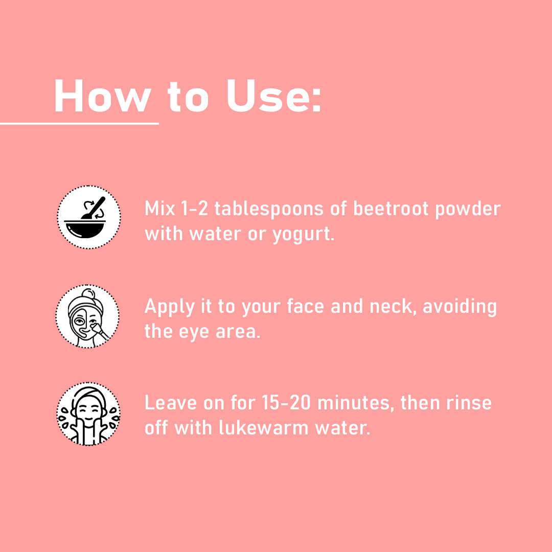 How to use beetroot powder for a hydrating and nourishing face mask.