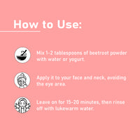 How to use beetroot powder for a hydrating and nourishing face mask.