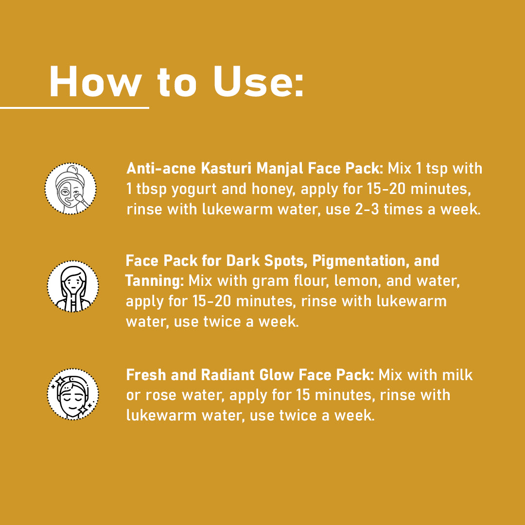 Simple steps to use kasturi haldi for acne, dark spots, pigmentation, and achieving radiant skin.