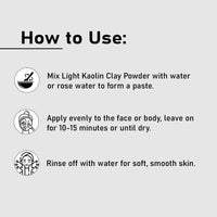 Light Kaolin Clay Powder