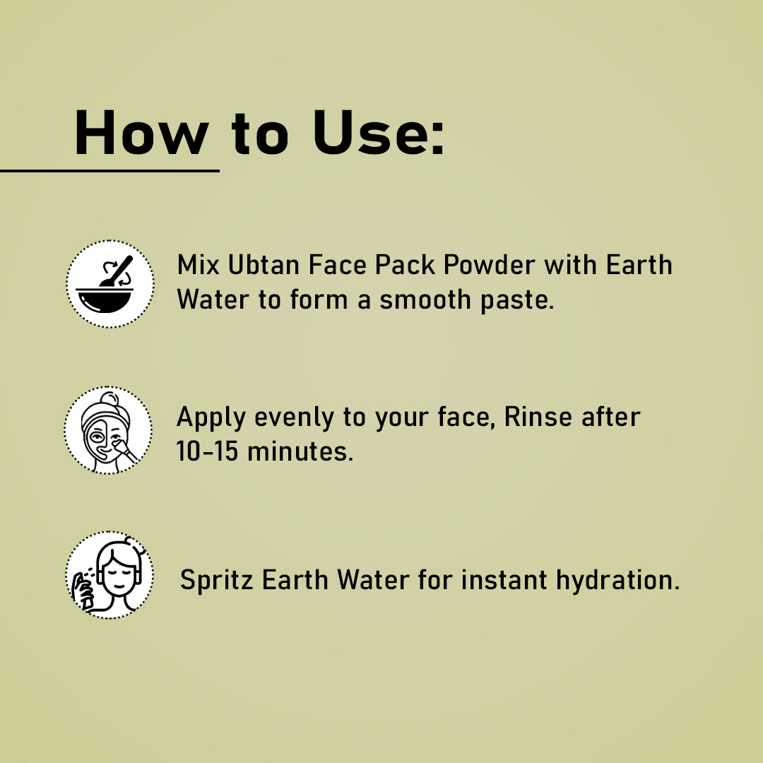 Ubtan Face Pack Powder & Earth Water Combo