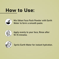 Ubtan Face Pack Powder & Earth Water Combo