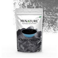 MINATURE Activated Charcoal Powder, known for its purifying effects and pore-unclogging benefits.