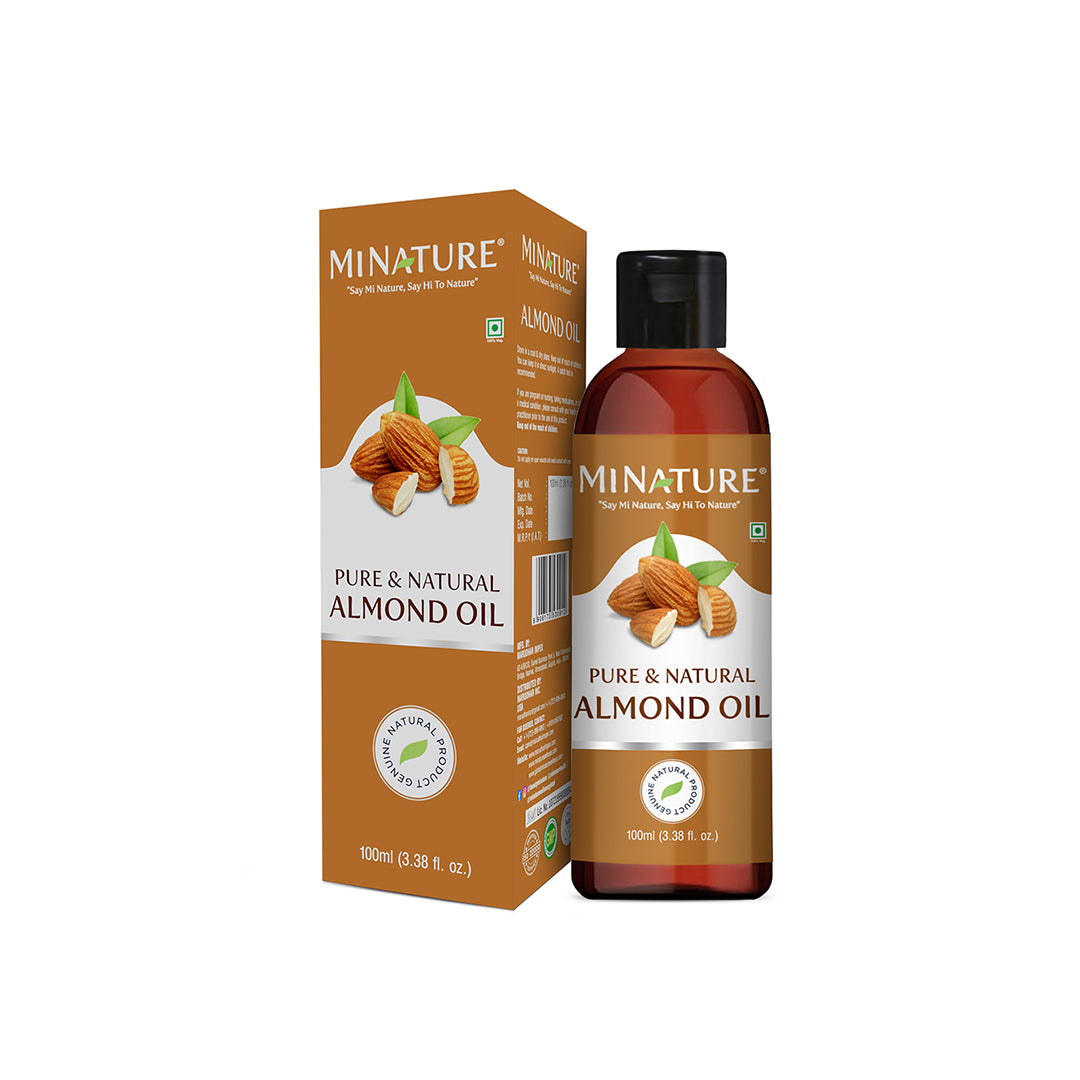 MINATURE Almond Oil for hair and skin in pack of 100ml.