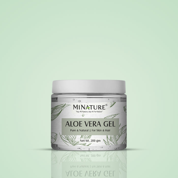 Pure MINATURE Aloe Vera Gel, ideal for skin hydration and soothing.