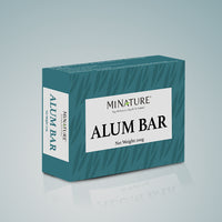 MINATURE Alum Bar, natural astringent, ideal for soothing skin and tightening pores.