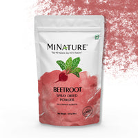 MINATURE Beetroot Powder, spray dried for natural skincare benefits and a radiant complexion.