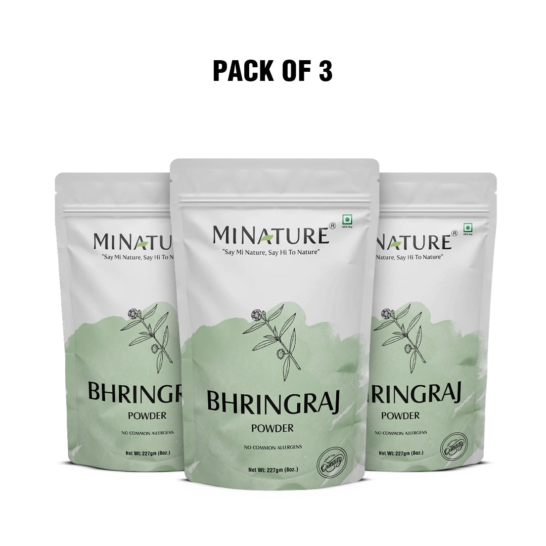 MINATURE Bhringraj Powder for Hair 227g(Pack of 3).