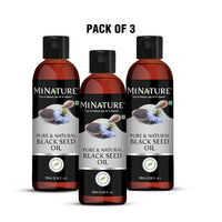 MINATURE Black Seed Oil for Hair and Skin 100ml (Pack of 3).