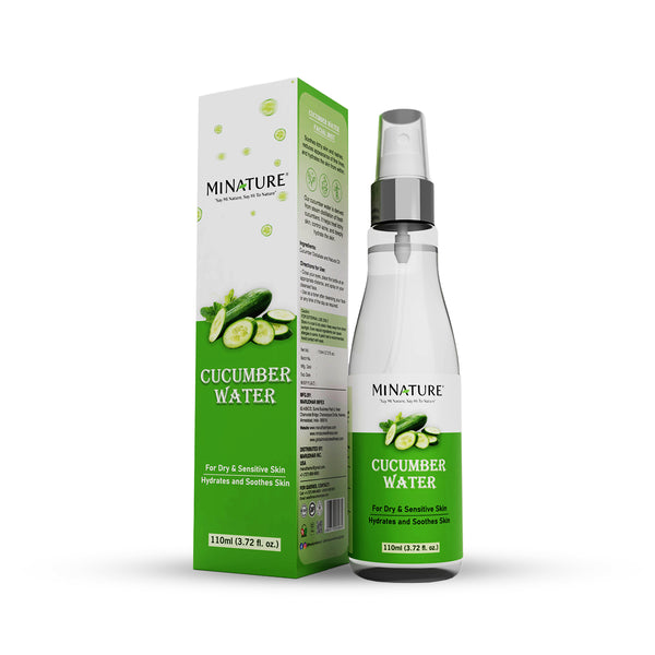 MINATURE Cucumber Water 110ml ,a soothing and hydrating skin toner.