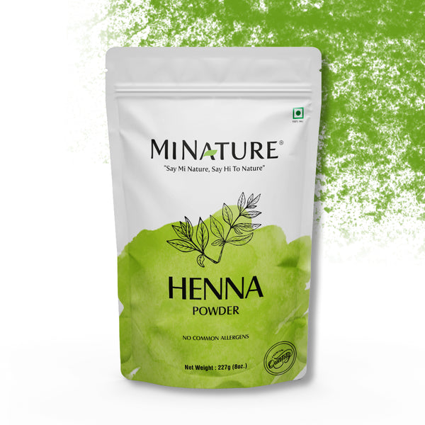 MINATURE henna powder for hair, offering rich color and nourishment for all hair types.