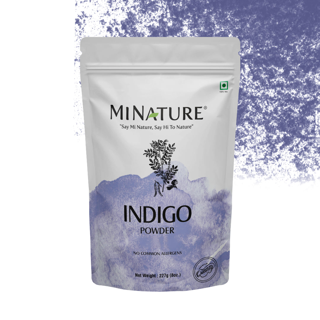 MINATURE indigo powder for hair, providing natural color and promoting healthy hair for all hair types.