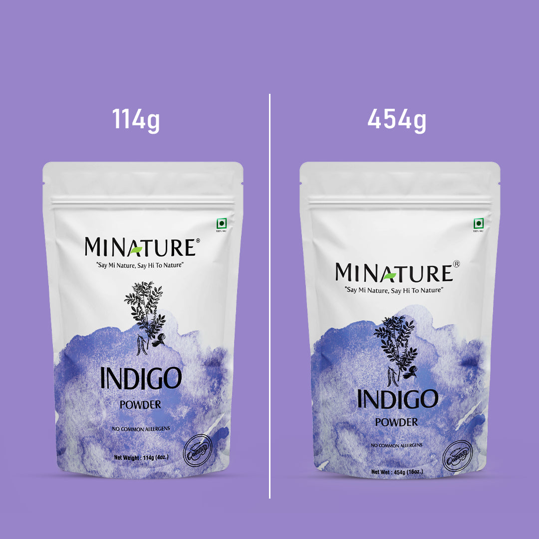 Different size options available for MINATURE Indigo Powder.