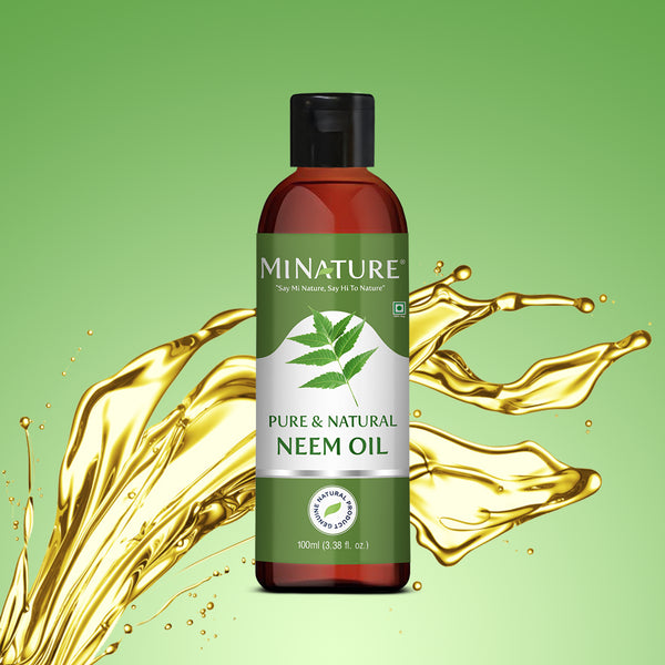 MINATURE Neem Oil for hair and skin, a natural solution for skin hydration and scalp nourishment.