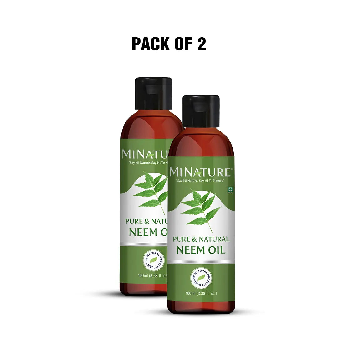 MINATURE Neem Oil for Hair and Skin 100ml (Pack of 2)