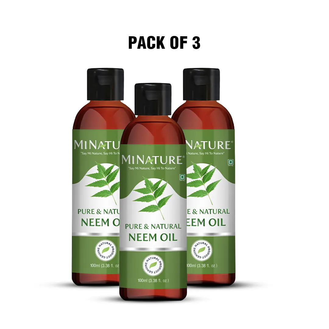 MINATURE Neem Oil for Hair and Skin 100ml (Pack of 3)