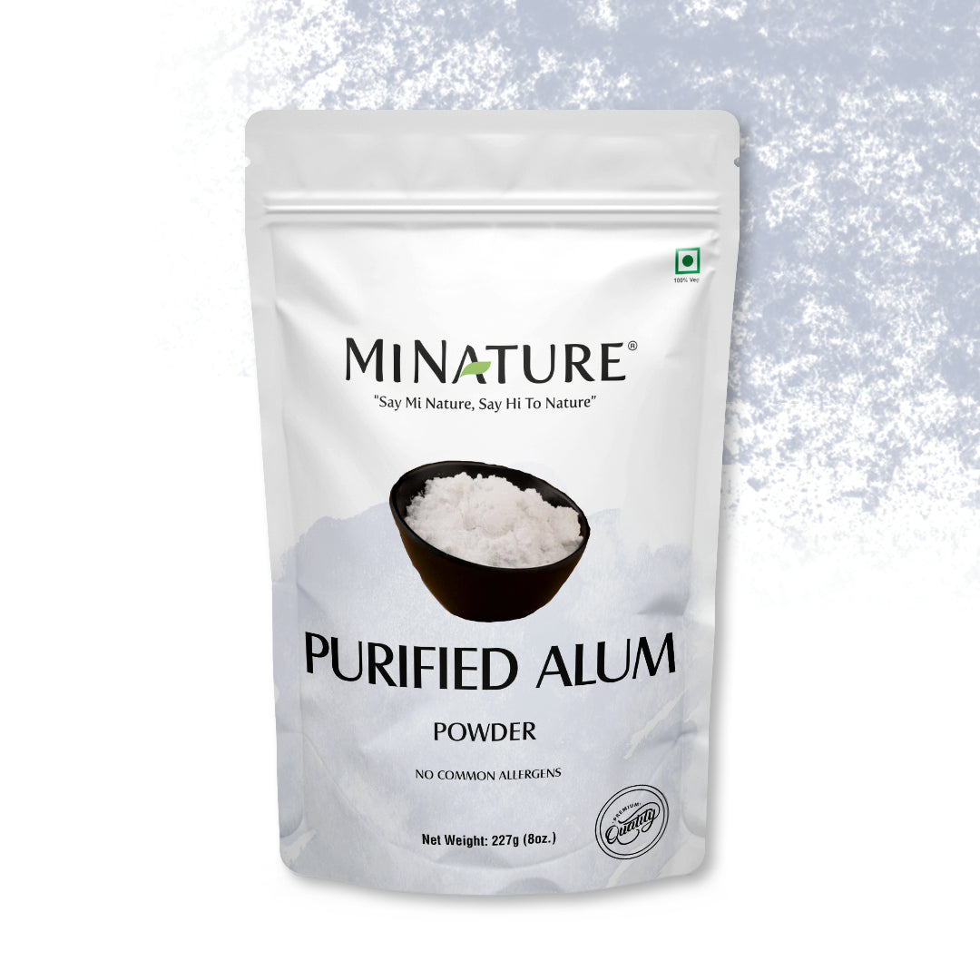 MINATURE Purified Alum Powder, natural astringent with exfoliating properties for clear, bright skin.