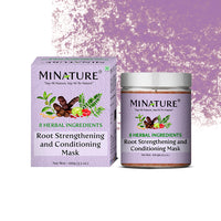 MINATURE Root Strengthening & Conditioning Mask for deep conditioning and hair health.