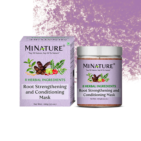 MINATURE Root Strengthening & Conditioning Mask for deep conditioning and hair health.