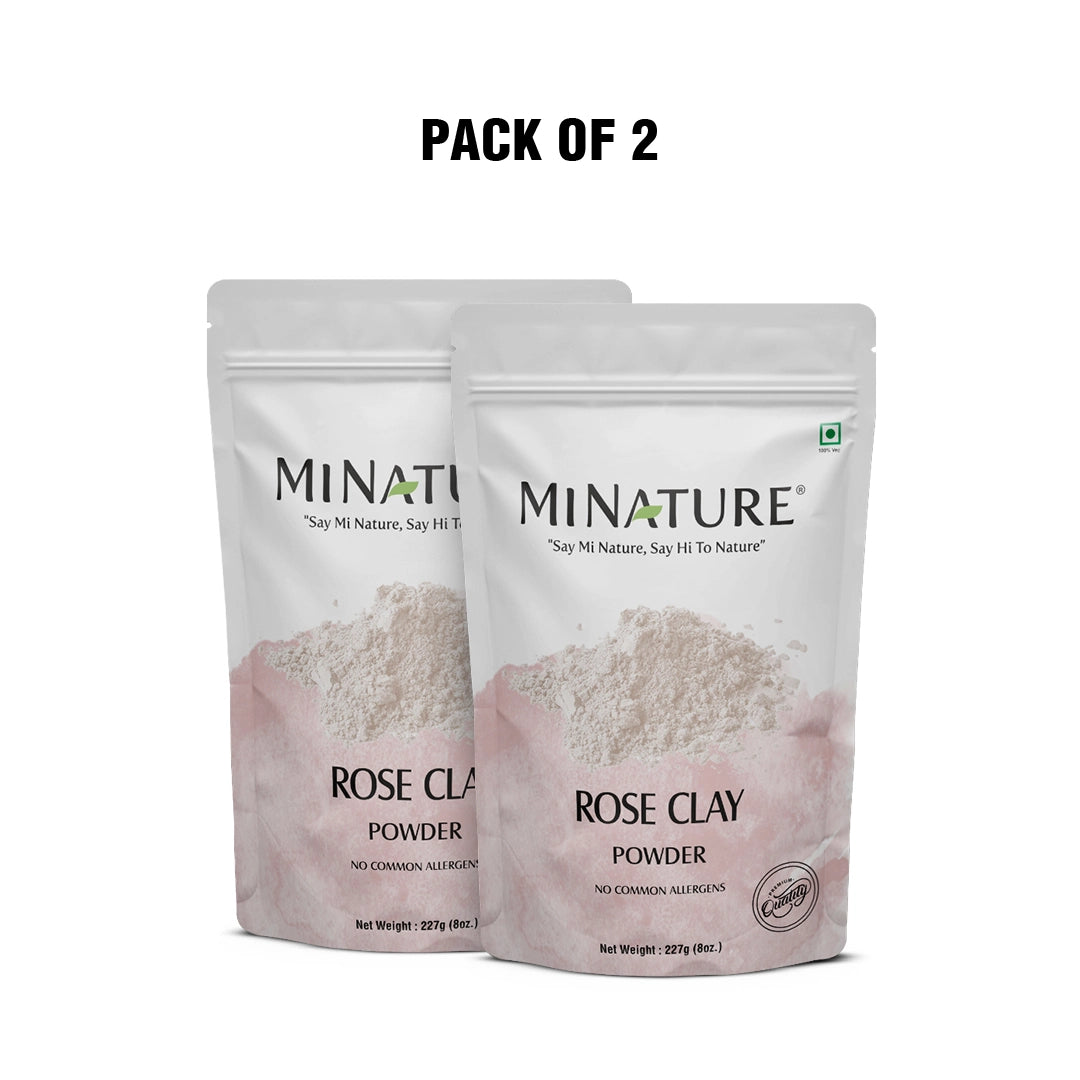 MINATURE Rose Clay Powder for Skin 227g(Pack of 2)