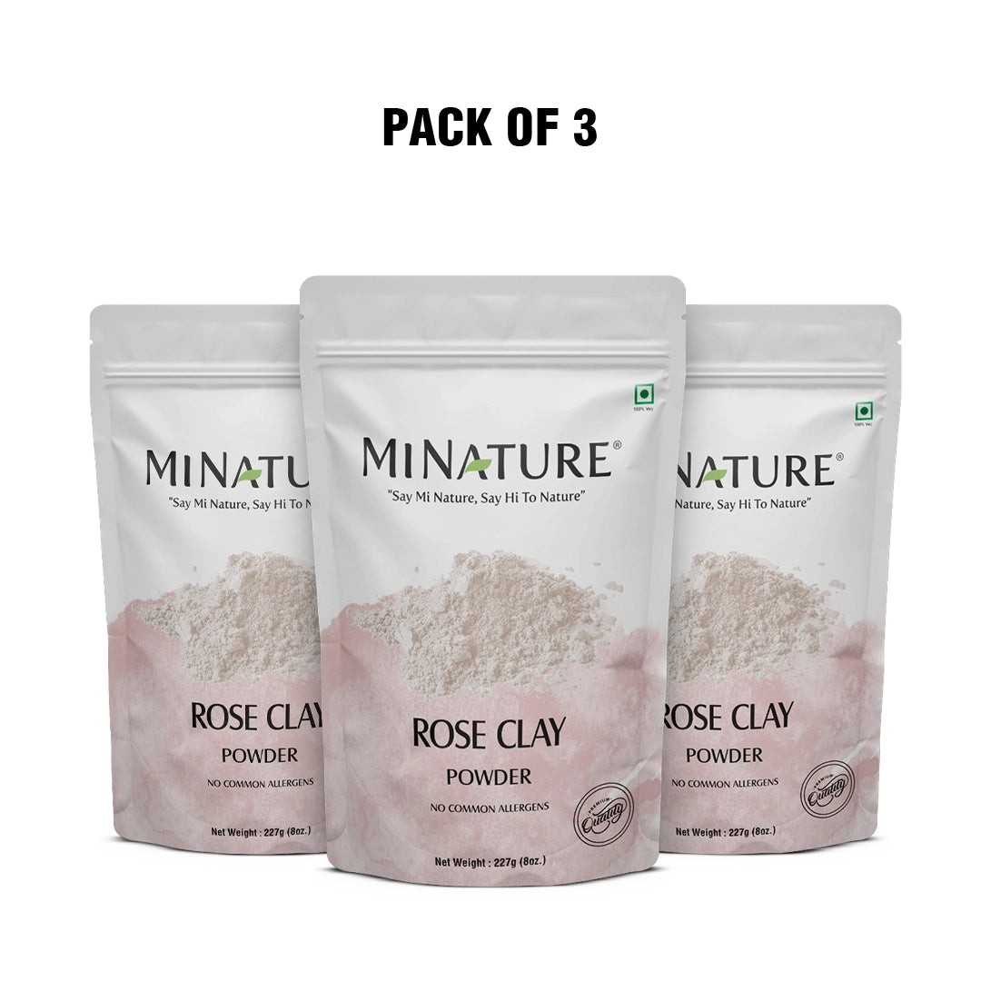 MINATURE Rose Clay Powder for Skin 227g(Pack of 3)