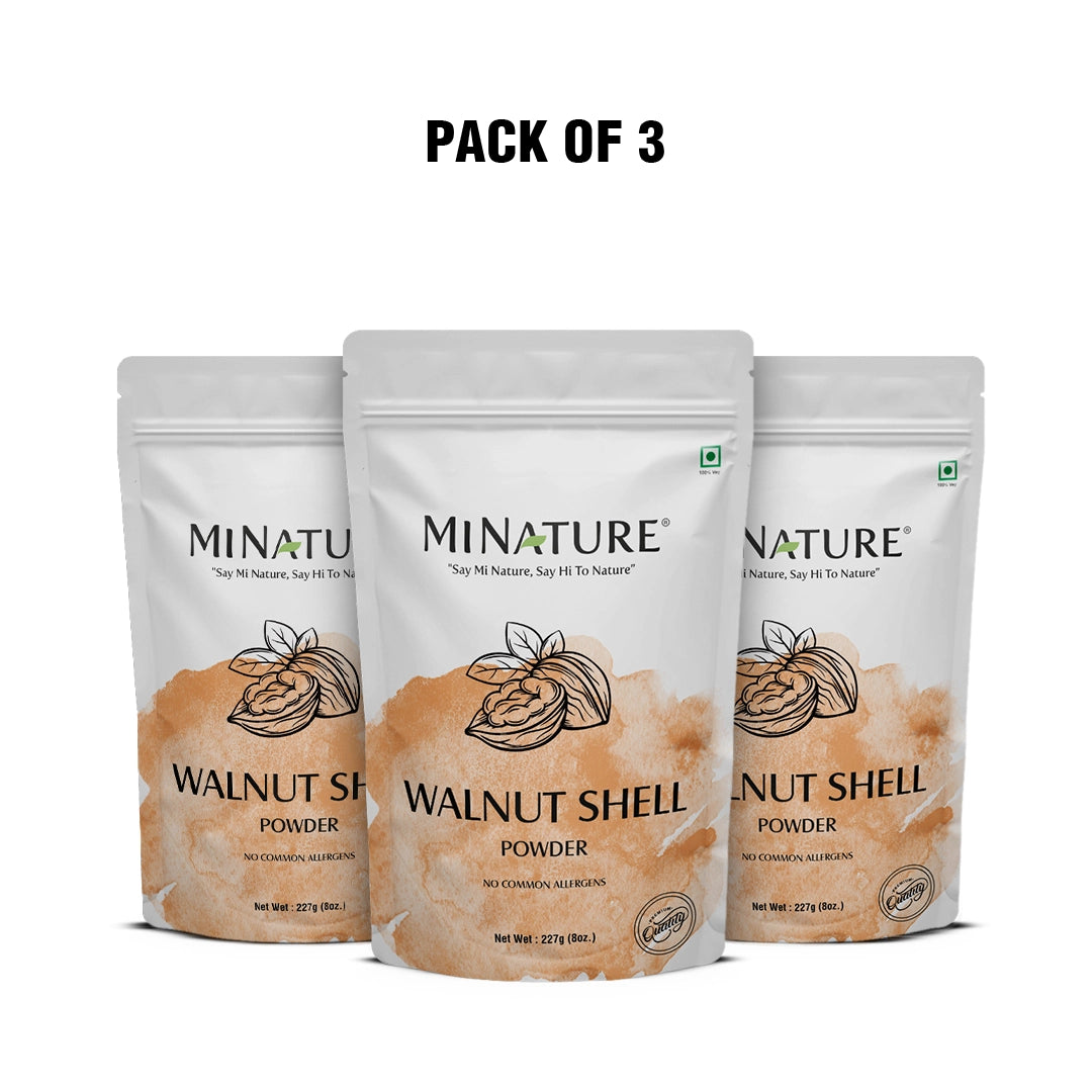 MINATURE Walnut shell powder  for Skin 227g(Pack of 3)