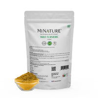 MINATURE Wild Turmeric Powder, with natural ingredients for clear skin and dark circle treatment.