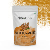 MINATURE Wild Turmeric Powder, rich in antibacterial and skin-lightening properties, perfect for natural skincare.