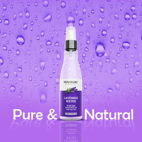 MINATURE Lavender Water - Pure & Natural, ideal for soothing and refreshing skin.