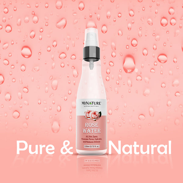 MINATURE Rose Water - Pure & Natural, perfect for enhancing skin health.